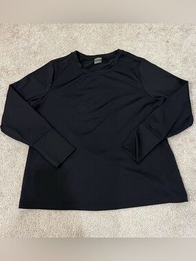 CALIA by Carrie Underwood Ribbed Black Long Sleeve Active Top